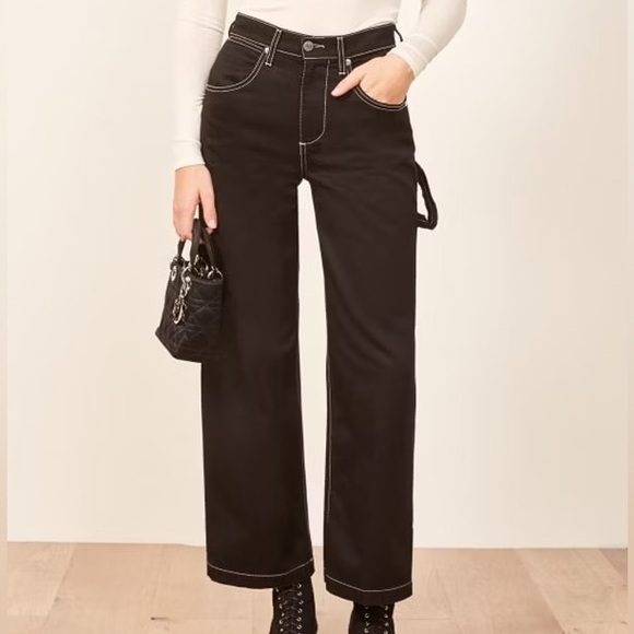 Reformation Contrast Stitch Carpenter Pant - Picture 2 of 2